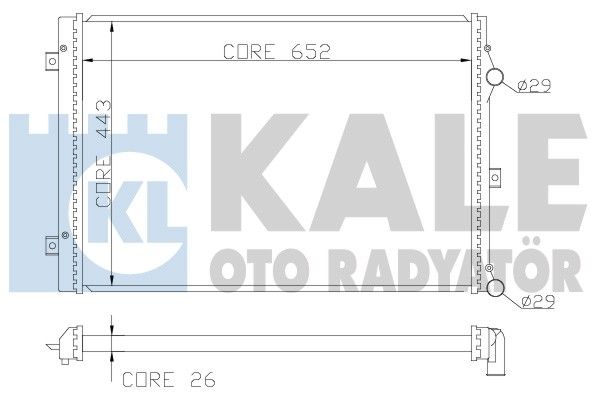 KALE OTO RADYATÖR radiatorius, variklio aušinimas 367600